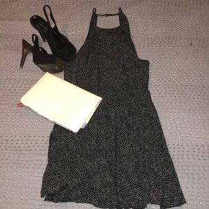 UO Fun, flirty keyhole back polka dot dress